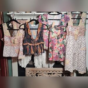 NWT Natural Life Live-In-It Knit "ButterSoft" Mini Skirt Pink Painted Garden